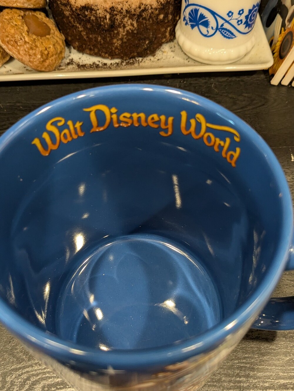 Walt Disney World Jumbo Mug Blue Mickey Minnie Park Icons  22oz - Picture 5 of 7
